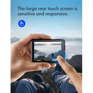 WOLFANG GA200 Action Cam 4K 24MP Unterwasserkamera WiFi Full Set