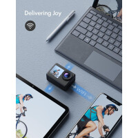 WOLFANG GA200 Action Cam 4K 24MP Unterwasserkamera WiFi Full Set