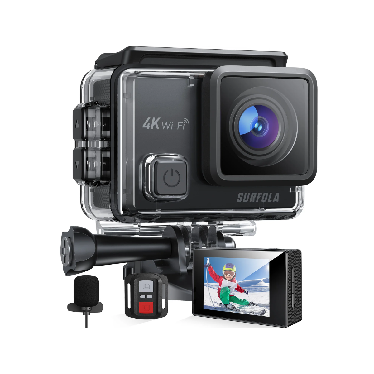 Surfola SF630 Action Kamera 4K Unterwasserkamera 60FPS Touch