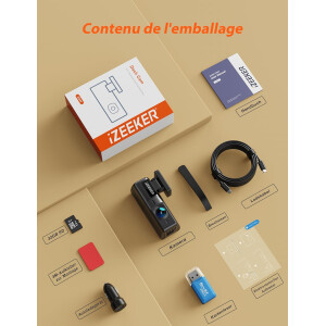 iZEEKER iD240 Dashcam Auto WiFi APP Steuerung 2,5K 170° Weitwinkel G-Sensor