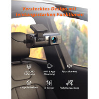 iZEEKER iD240 Dashcam Auto WiFi APP Steuerung 2,5K 170° Weitwinkel G-Sensor