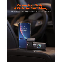 iZEEKER iD240 Dashcam Auto WiFi APP Steuerung 2,5K 170° Weitwinkel G-Sensor