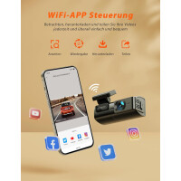 iZEEKER iD240 Dashcam Auto WiFi APP Steuerung 2,5K 170° Weitwinkel G-Sensor