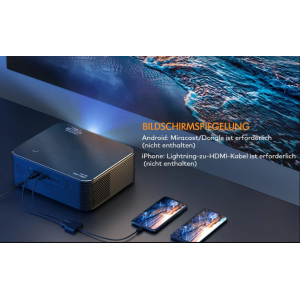 Apeman LC650 Beamer 1080P Full HD Heimkino Projektor 300 Zoll Bildschirm