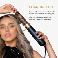 Whipl AirStyler Haartrockner Stylinggerät 5 AufsätzeTitan-Silber