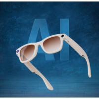 G300 KI Smart Glasses 8MP Kamera AI Übersetzung WLAN Bluetooth Touch-Beige-