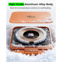 LULULOOK 3in1 Qi2.2 25W Ladegerät Faltbar iPhone Watch Ohrhörer Orange