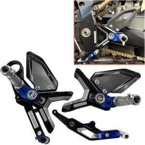 Carbon CNC Rear Footrest + Pedal Set für BMW S1000RR S1000R 2019-2022