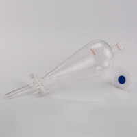 QWORK 500ml Scheidetrichter Glas Labortrichter Absperrhahn Borosilikat