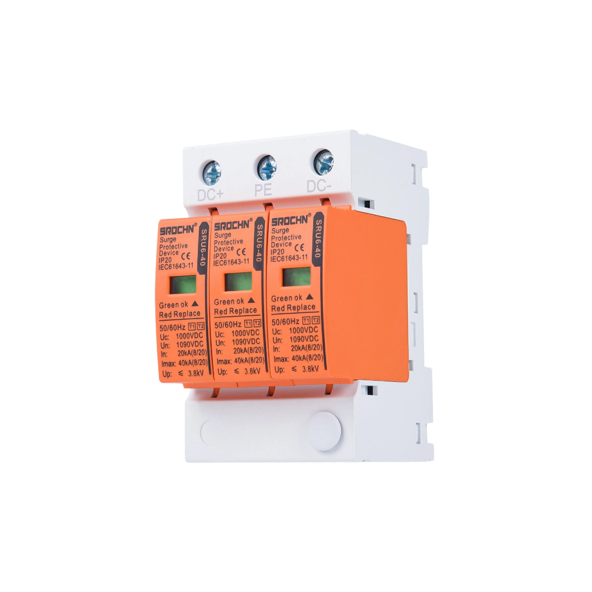 SROCHN Überspannungsschutz SRU6-40 PV 40KA 1000V DC T1+