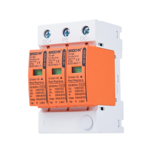 SROCHN Überspannungsschutz SRU6-40 PV 40KA 1000V DC T1+T2 3-Polig