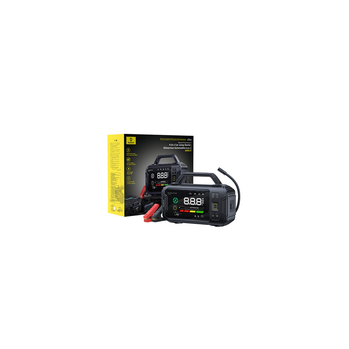 Baseus PrimeTrip VJ1 3000A 4‑in‑1 Car Jump Starter Powerbank