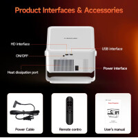 Magcubic HY450 MAX LED Projektor Android 14 1080P Wifi6 Autofokus