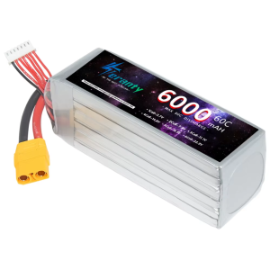 Teranty 6000mAh 6S 22.2V 60C RC Lipo Batterie XT90 Connector