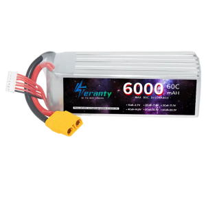 Teranty 6000mAh 6S 22.2V 60C RC Lipo Batterie XT90 Connector