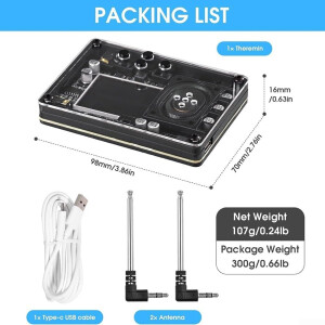 Mini Theremin Elektronisches Musik‑Instrument Farbbildschirm Taschen Synthesizer