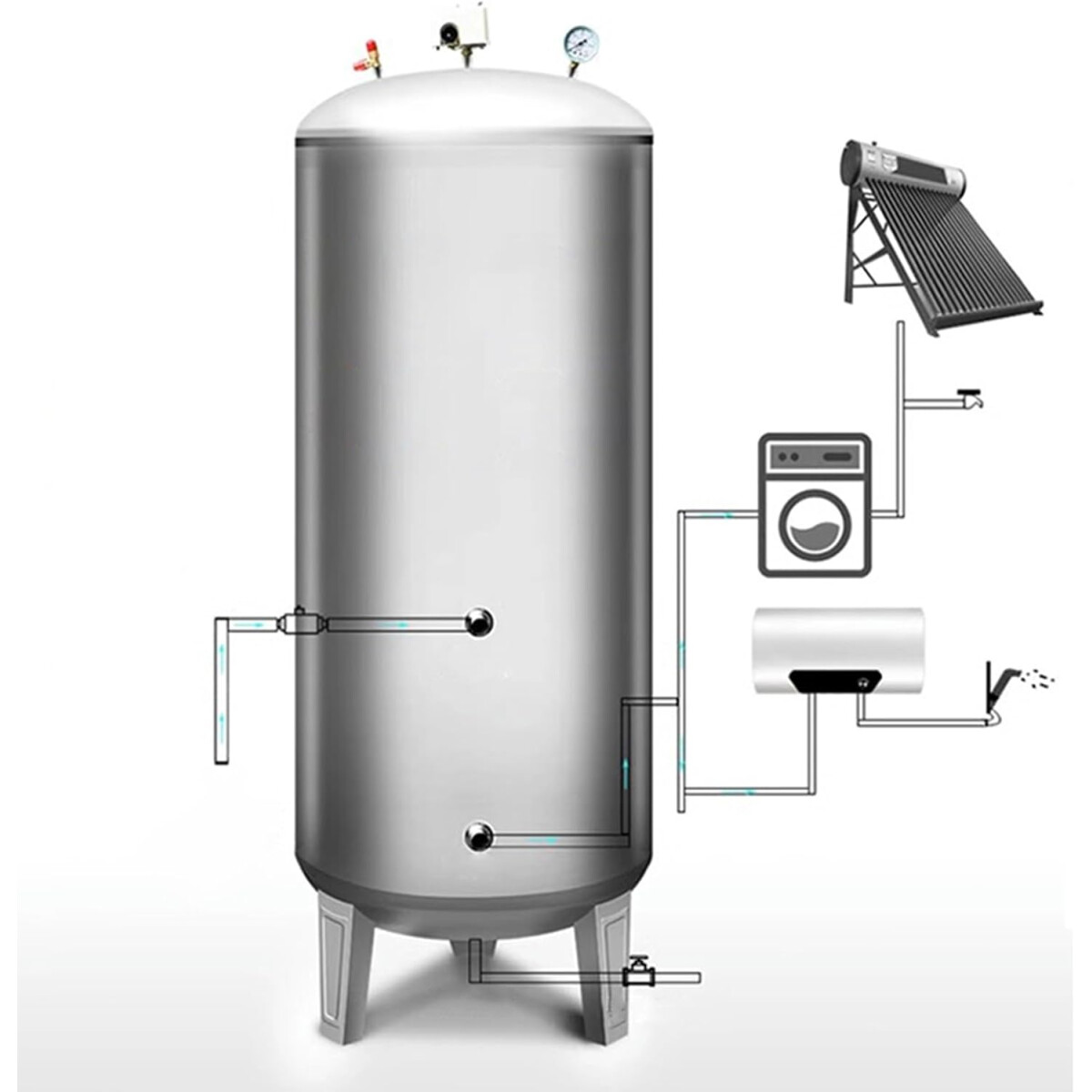 Druckbehälter 250L Edelstahl Druckk box