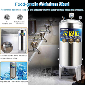 Druckbehälter 250L Edelstahl Druckkessel Wasserspeicher Tank Haus