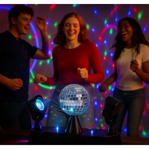 LED Disco Licht Spiegelkugel beweglich Party Licht