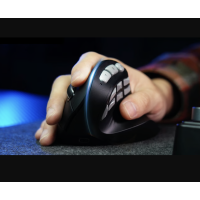 SOLAKAKA E9 Pro Gaming Maus Ergonomisch Vertikal MMO Schwarz