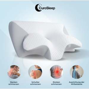 CuroSleep Schlafkissen Orthopädisch Nackenstützkissen Soft Grau Komfort