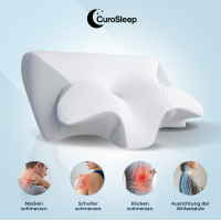 CuroSleep Schlafkissen Orthopädisch Nackenstützkissen Soft Grau Komfort