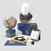 Curiosity Box Winter 2025 Limited Edition Orrery Puzzle Möbius Scarf Set