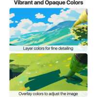 JusArt Acryl Marker Set 48 Farben Dual Tip Paint Pens Canvas Tasche DIY