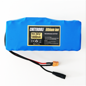 CHETERDOLI 36V 10Ah Lithium Akku E-Bike E-Scooter XT60 DC Ersatz Batterie