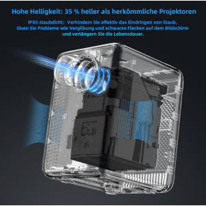 FunFlix G1 Mini Beamer 1080P Full HD WLAN Bluetooth LED Projektor Heimkino