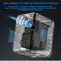 FunFlix G1 Mini Beamer 1080P Full HD WLAN Bluetooth LED Projektor Heimkino