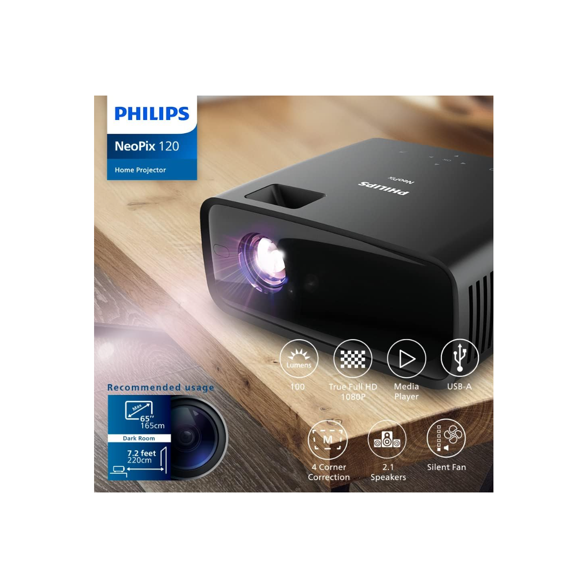 Philips NeoPix 120 Beamer HD 250 ANSI Bl box
