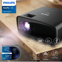 Philips NeoPix 120 Beamer HD 250 ANSI Bluetooth Heimkino LED Projektor