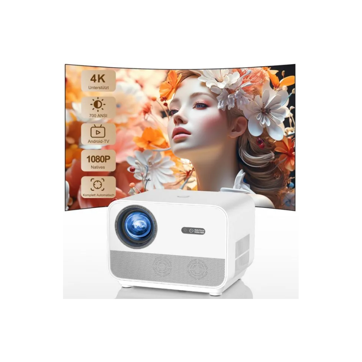 FunFlix A1 Full HD Beamer 1080P 4K Suppo box