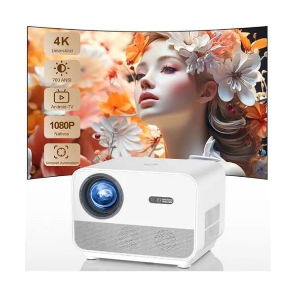 FunFlix A1 Full HD Beamer 1080P 4K Support Android WLAN Bluetooth Heimkino