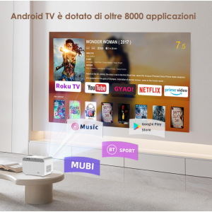 FunFlix A1 Full HD Beamer 1080P 4K Support Android WLAN Bluetooth Heimkino