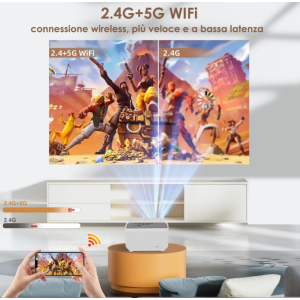 FunFlix A1 Full HD Beamer 1080P 4K Support Android WLAN Bluetooth Heimkino