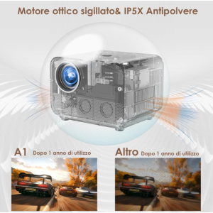 FunFlix A1 Full HD Beamer 1080P 4K Support Android WLAN Bluetooth Heimkino