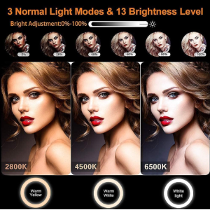 12 6 Zoll RGB Ringlicht mit Stativ LED Selfie Licht Handy Kamera MJ33