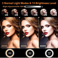 12 6 Zoll RGB Ringlicht mit Stativ LED Selfie Licht Handy Kamera MJ33