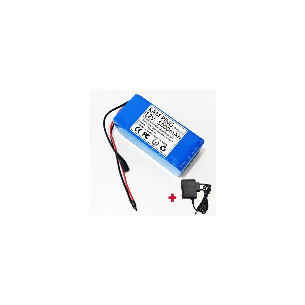 KAM PING 12V 5Ah Li Ion Akku DC Bullet LED Notstrom Batterie