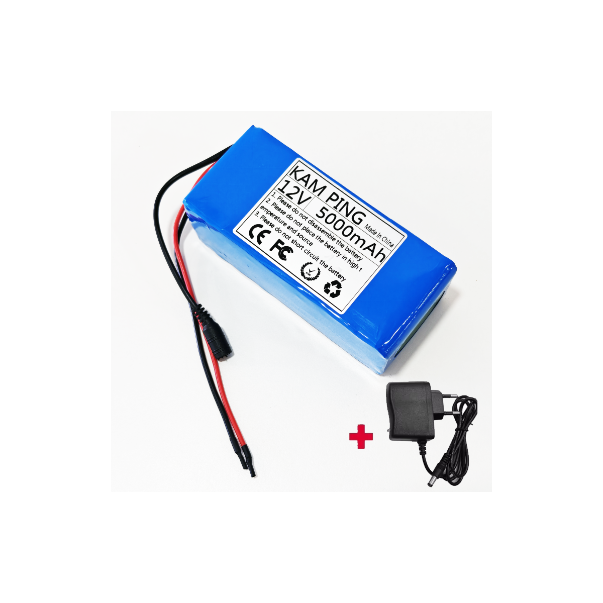 KAM PING 12V 5Ah Li Ion Akku DC Bullet L box