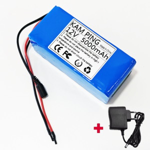 KAM PING 12V 5Ah Li Ion Akku DC Bullet LED Notstrom Batterie kompakt