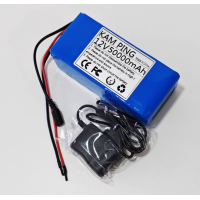 KAM PING 12V 5Ah Li Ion Akku DC Bullet LED Notstrom Batterie kompakt