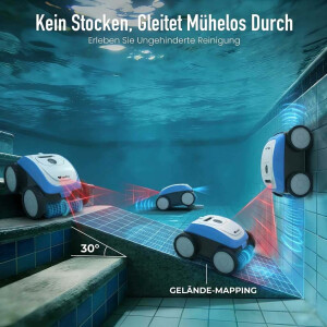 Aquallice Leopard Pro Poolroboter Akku Bodenreiniger Pool Cleaner Kabellos - Inklusive Original-Akku – sofort einsatzbereit