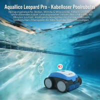 Aquallice Leopard Pro Poolroboter Akku Bodenreiniger Pool Cleaner Kabellos - Inklusive Original-Akku – sofort einsatzbereit