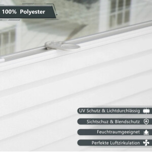 4Locks Thermo Plissee ohne Bohren Klemmfix