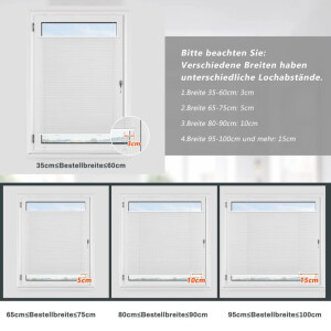 4Locks Thermo Plissee ohne Bohren Klemmfix