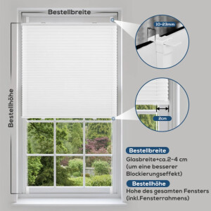 4Locks Thermo Plissee ohne Bohren Klemmfix
