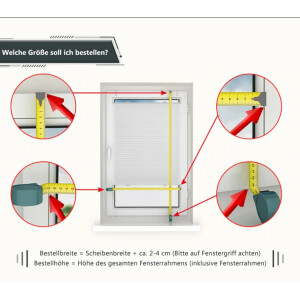 4Locks Thermo Plissee ohne Bohren Klemmfix